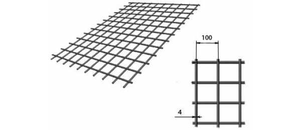 Сетка сварная (дорожная) 100х100х4мм 1,5х2м купить с доставкой в Солнечногорске