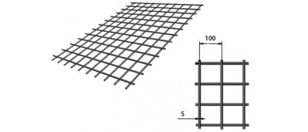 Сетка сварная (дорожная) 100х100х5мм 1,5х2м купить с доставкой в Солнечногорске