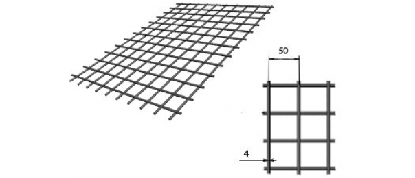 Сетка сварная (дорожная) 50х50х4мм 1х2м купить с доставкой в Солнечногорске